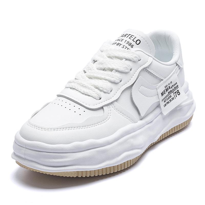 Thick Bottom Round Toe Fashion New Women Shoes Spring and Autumn White Shoes Female Sports Shoes