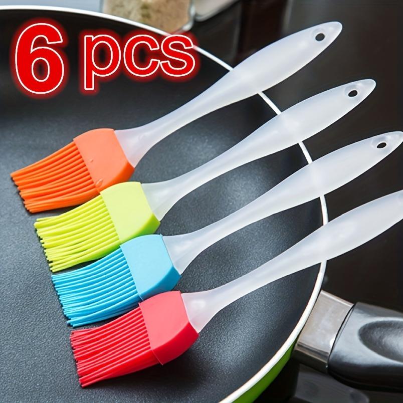 6-teiliges ungiftiges Silikon-Bastepinsel-Set für BBQ & Backen - Hitzebeständig, leicht zu reinigende Küchenutensilien