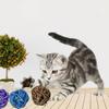 Zilli Hasır Top Kafes Şeklinde Taşınabilir Kedi Hasır Topu Ev İçin