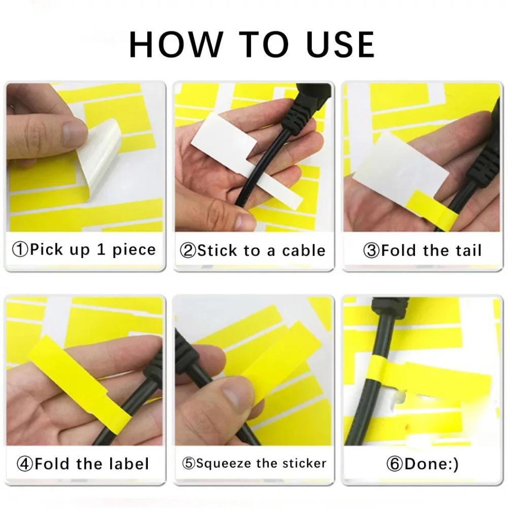 Waterproof Waterproof Network Wire Sticker Cord Tags Cable Label Sticker  Wire Marker