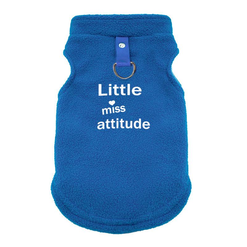 Warm Fleece Dogs Clothes Pet Jacket Vest with D-Ring For Small Dog Cats Clothing French Bulldog Costumes Chihuahua Coat