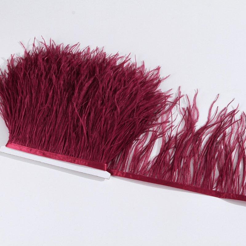 Ostrich Feather Trim 8-10cm 10-15cm 10Meters Fringe White for Clothes Ribbon Skirt Plumas Plume Decoration Wedding Party