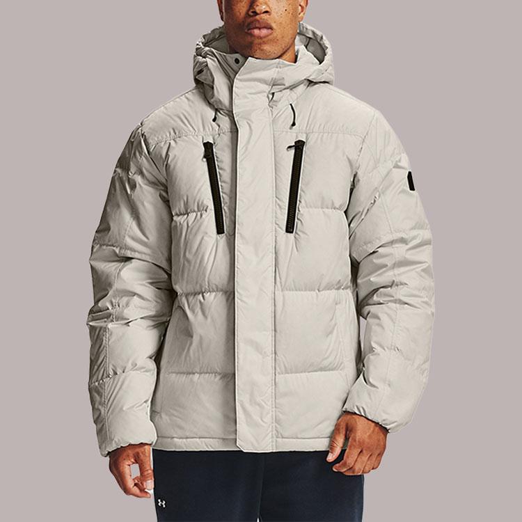 Under Armour Sportstyle Casual Hooded Down Jacket Men Outerwear White 1355853-110