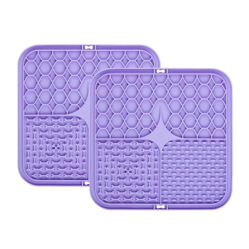 Food grade silicone pet dog and cat anti-choking slow eating tableware tray licking mat licking plate pet yogurt placemat
