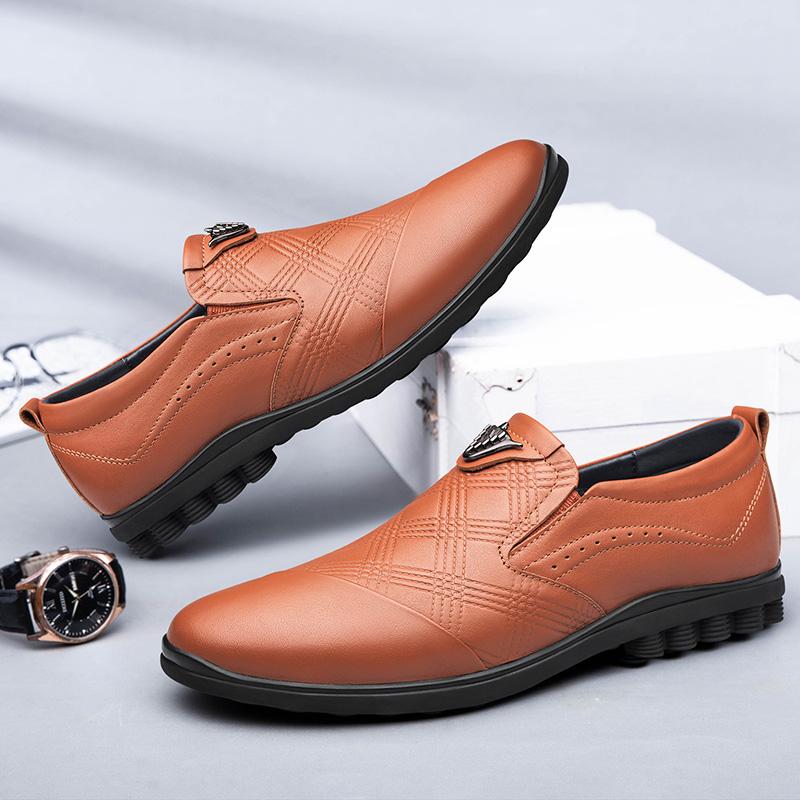 New Mens Shoes Casual Slip On Formal Luxury Brands Shoes Men Loafers Moccasins Genuine Leather Driving Shoes Evening Dress