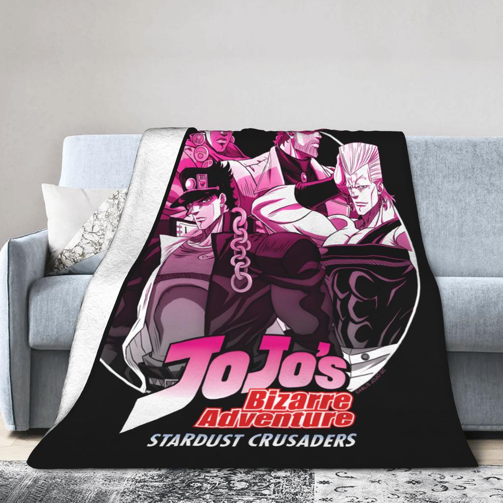 JoJos Bizarre Adventure Anime Blanket Multi-size Super Soft and Warm Throw Blankets for Sofa Couch and Bed