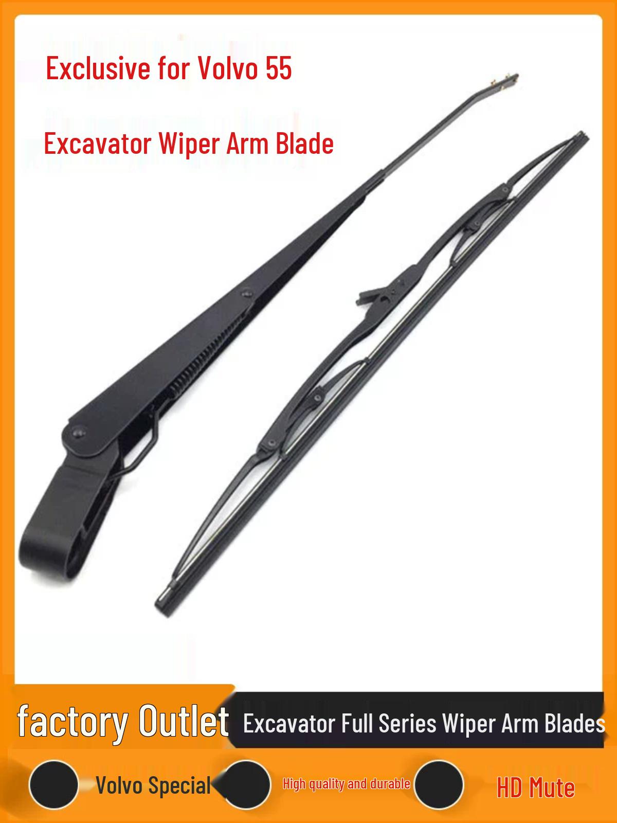 Volvo EC55-80D Excavator Windshield Wiper Assembly & Arm Blade Wiper Blade