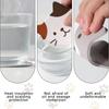 New Cute Cat Cup Coasters, Reusable Silicone Drink Coasters Non Slip, Washable Heat Resistant Glass Cup Rubber Pad Mat Novelty