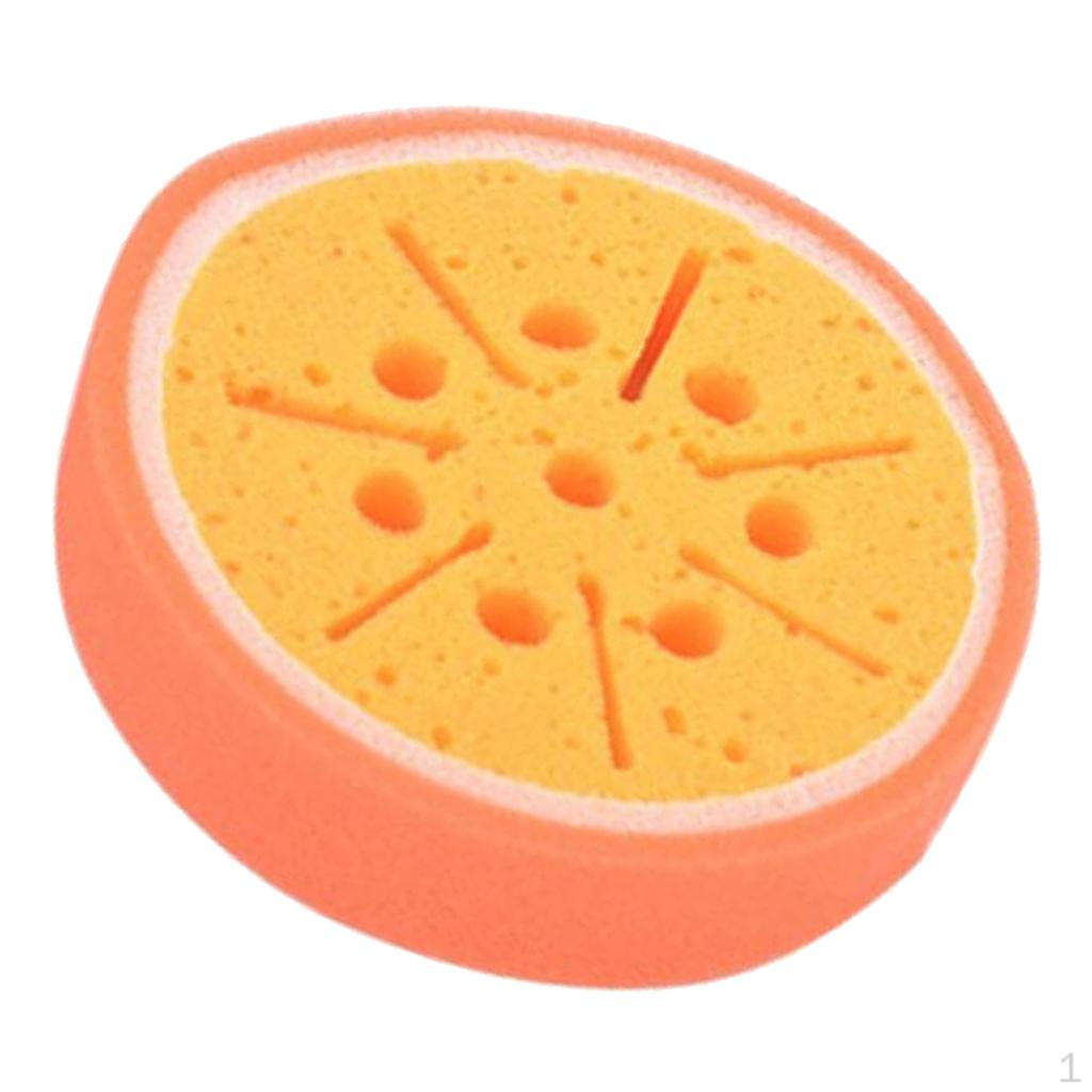 Fruit-Shaped Kitchen Sponge for Bathing And Cleaning Orange