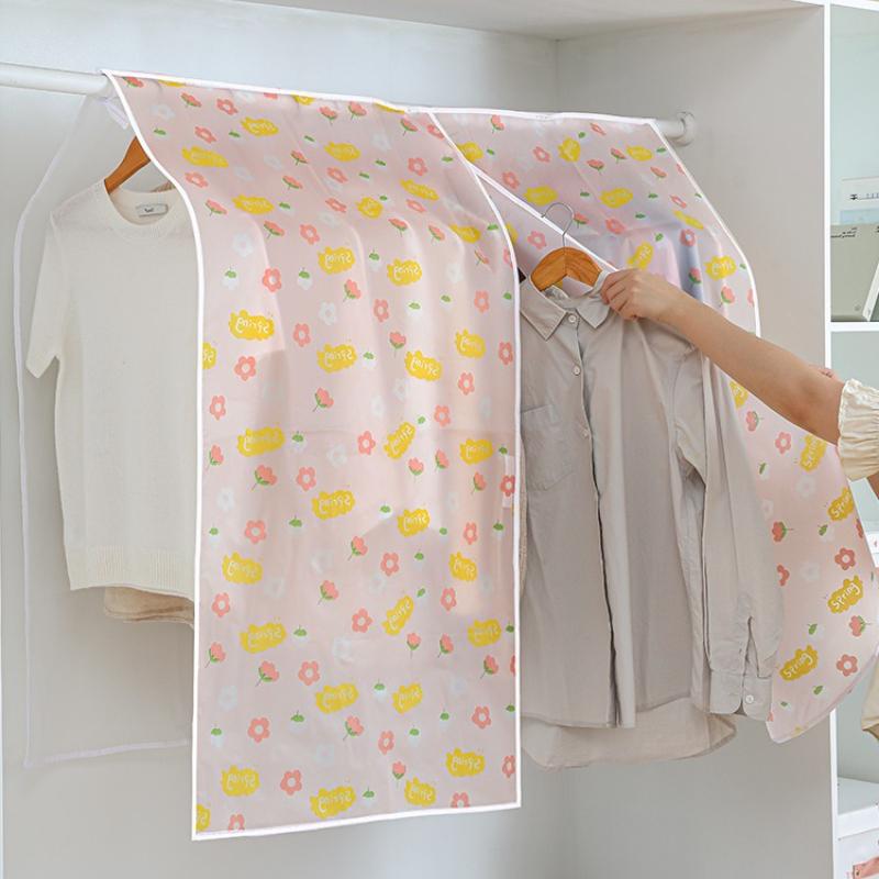 Capas de Poeira para Roupas Transparentes para Cabides de Roupa de Guarda-Roupa Sacos de Armazenamento Pendurados à Prova de Poeira