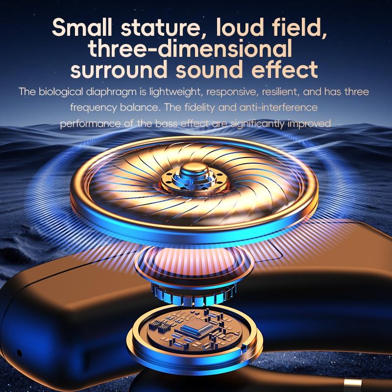 K28 Wireless Earphones Single Ear LED Digital Display Bluetooth 5.4 Headphones HIFI Noise Reduction Lightweight Design