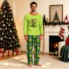 Familien passendes Weihnachtsdruck Pyjama-Set, Langarm Oberteil und Hose Loungewear für die Feiertage