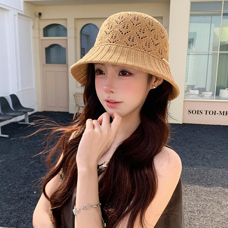 Breathable Hollow Straw Sun Hat for Women, Spring and Summer Outdoor Travel Sun Protection Hat, Korean Style Wide Brim Versatile Beach Hat