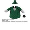 1 Set St. Patrick's Day Porch Goose Outfits Outdoor Garden Lawn Yard Goose Statue Costume Hat Black Carrying Basket Holiday Dress-up Clothing
