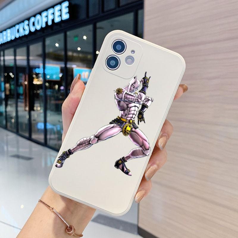 Cortoon JOJO'S BIZARRE pouzdro na telefon pro iPhone 14 11 12 13 Pro Max X XR XSMax 6 6S 7 8 Plus SE 2022 Měkký čtvercový barevný kryt telefonu