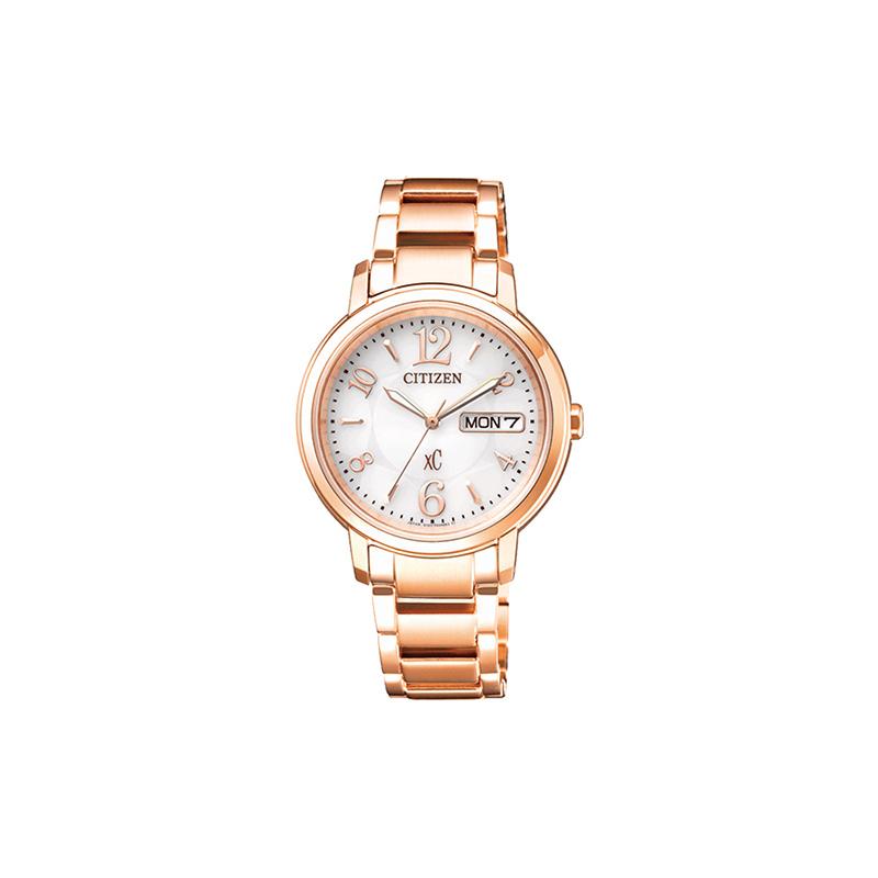 

CITIZEN Eco-Drive Series XC Gold-plated Date Display Solar Quartz Steel Strap Women s Watch White Dial EW2422-55A синій