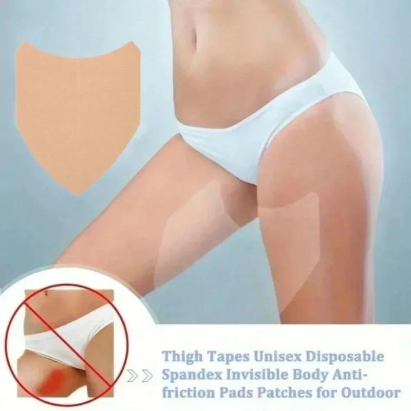 2-100Pcs V-Shaped Anti-Friction Thigh Tape, Invisible Sweat-Absorbent Anti-Chafing Patches, Comfortable Body Sticker for Pain Relief