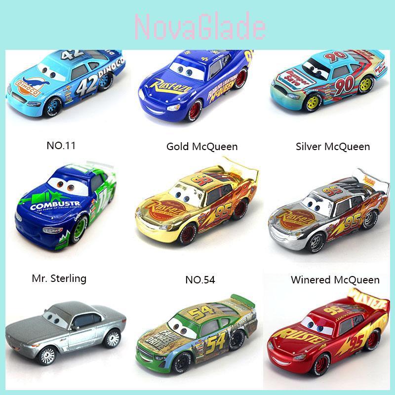 Disney Cars 95 Dinosaur Grey Mcqueen Alloy Children's Toy Car Model