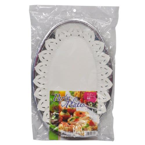 Party Plates with Lace Paper, Medium Size, Pack of 3