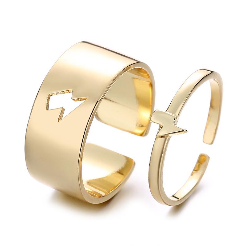 Cross-Border Punk Butterfly Couple Rings: Matching Set for Men & Women