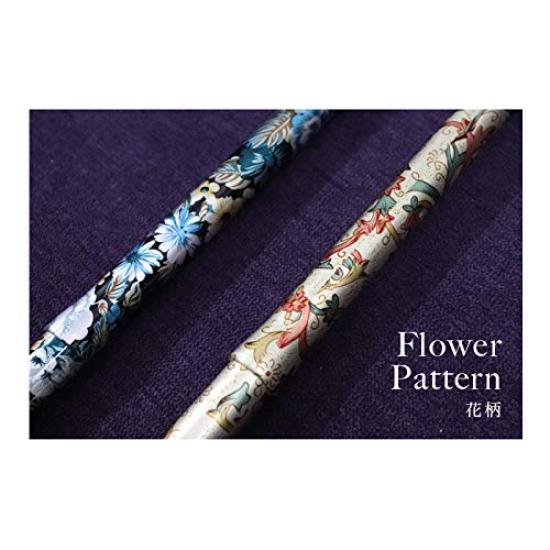 Lightweight Folding Walking Stick with Floral KISS MY LIFE for Champagne Gold Pattern, Design, Women, Extendable, (kml130103b)
