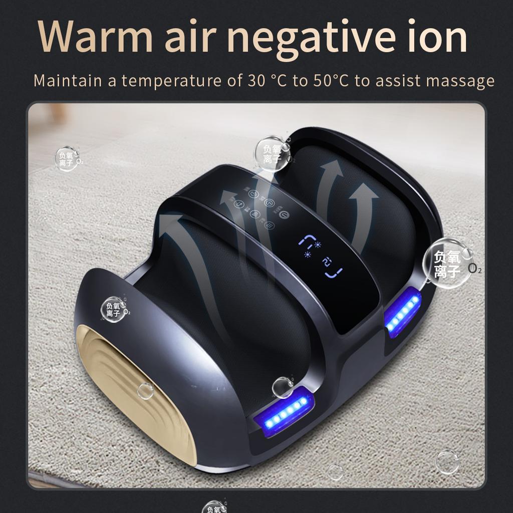 Electric Foot Massager Shiatsu Calf Massage with Warm Heating Deep Kneading Compression Home Office Use Health Care Gift
