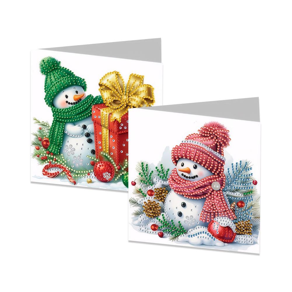 12pcs DIY Diamond Art Greeting Cards Xmas Designs Diamond Art Handmade Cards for Christmas Birthdays Thanksgiving and Holidays