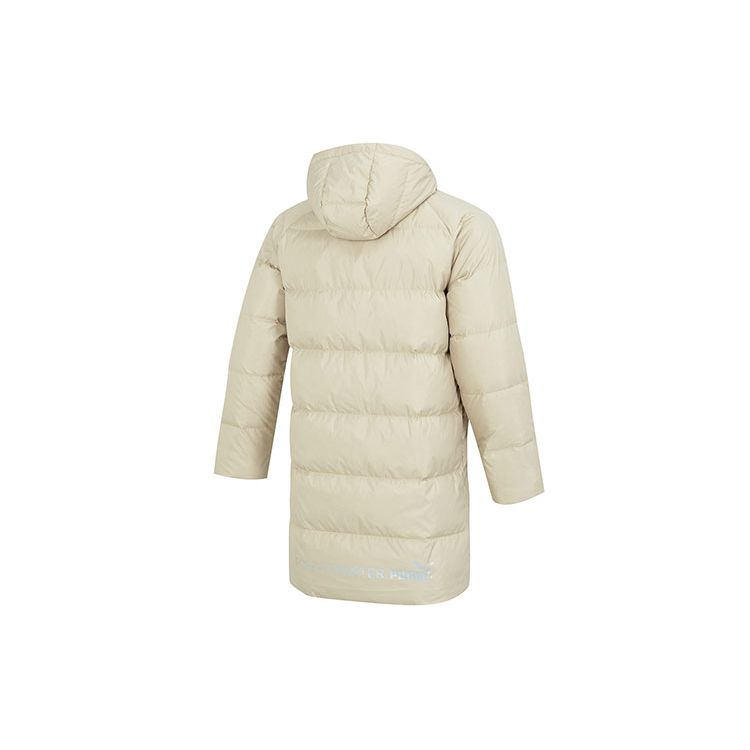 Puma Logo Print Sport Casual Down Jacket Men Outerwear Khaki 674641-12