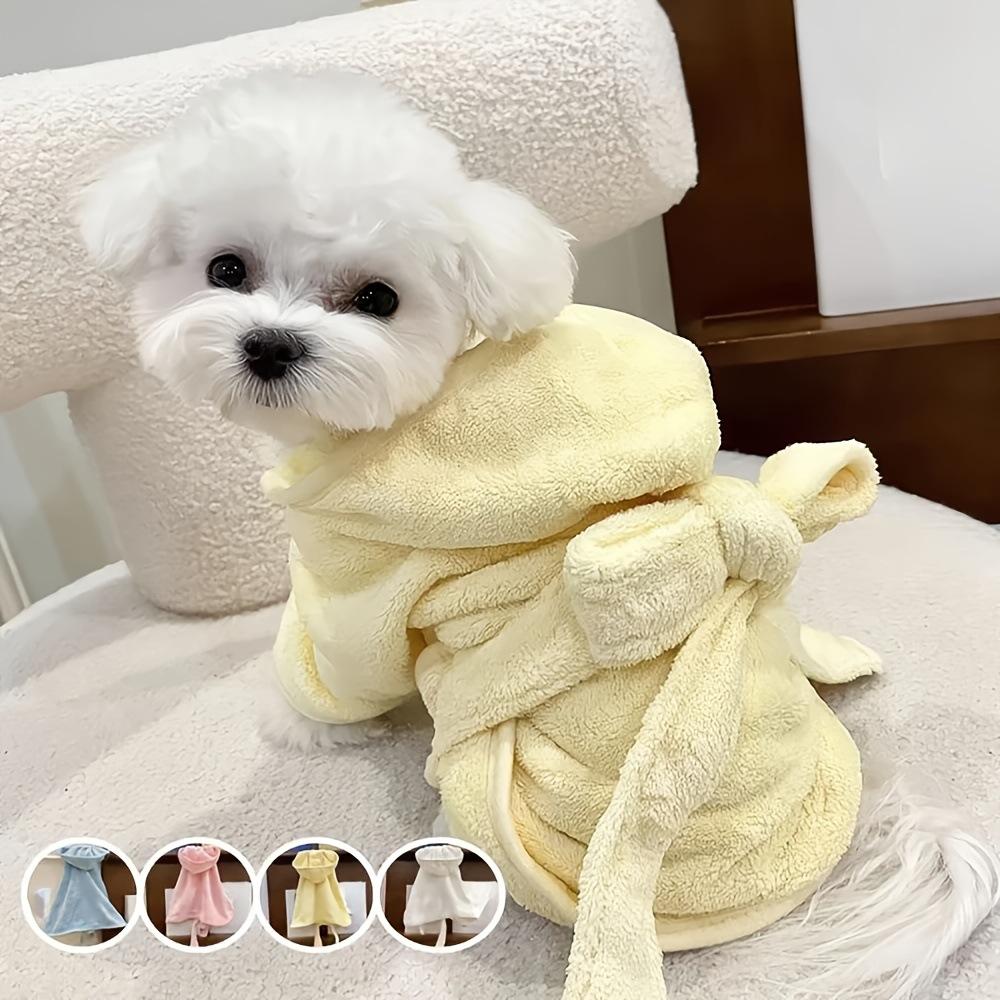 Pet Bathrobe Thickened and Highly Absorbent Dog Bath Towel Cat Teddy Bichon Schnauzer Universal Hooded Style