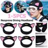 Cat Ears 3mm Neoprene Diving Headband Hair Protection Band Cartoon Diving Hood Wetsuit Hood for Snorkeling Surfing Cute Swim Cap