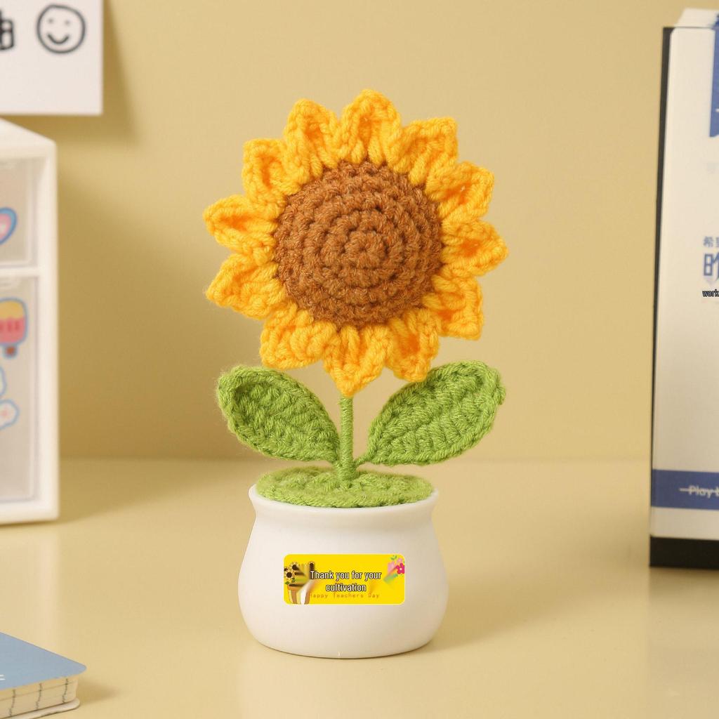 Sunflower Handmade Crochet Bouquet - Teacher's Day or Birthday Gift