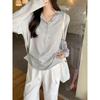 Autumn new loose semi-open neck button wool knitted sweater women's soft waxy temperament bottoming long-sleeved sweater