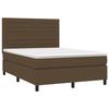 Maison Exclusive - Sommier à lattes de lit matelas et LED Marron foncé 140x200 cm