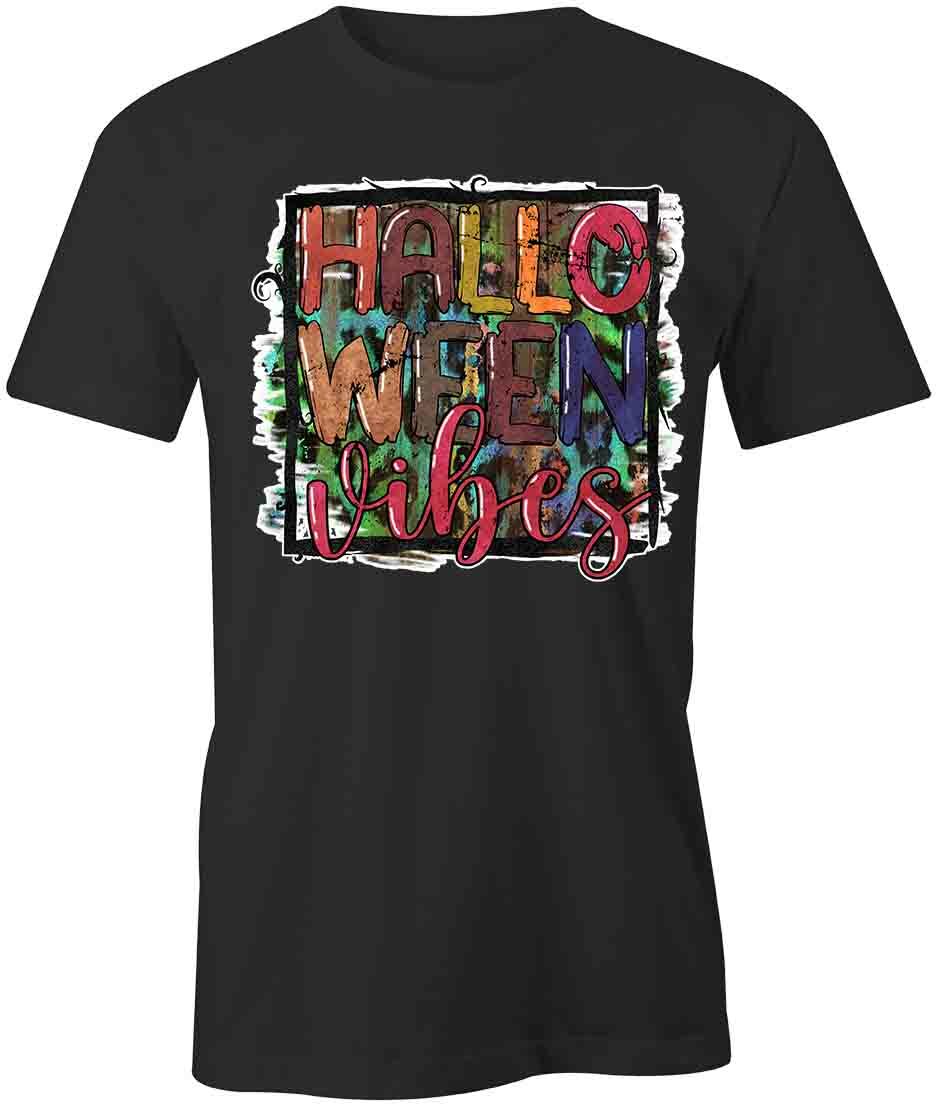 HALLOWEEN VIBES TShirt Tee Short-Sleeved Cotton HALLOWEEN CLOTHING S1BCA487 L