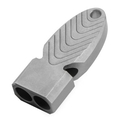 Double Tube Safety Whistle Camping Emergency Whistle Survival Equipment Titanium Alloys Whistle for Survival Lifesaving