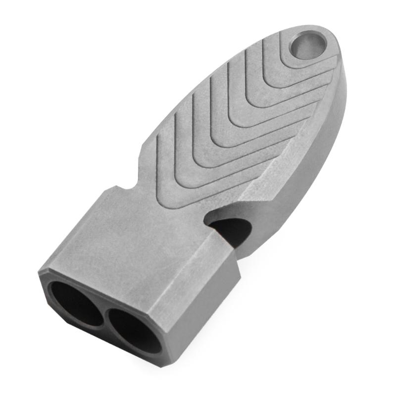 Double Tube Safety Whistle Camping Emergency Whistle Survival Equipment Titanium Alloys Whistle for Survival Lifesaving 1