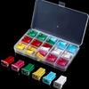 30Pieces/Box Auto Fuses Pal Square Long Foot Plug-In Fuses 20A-60A Square Car Fuse Box Waterproof Sockets