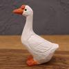 Penguin Ornament Real-looking Wooden Goose Animal Theme Small Size Penguin Carving Ornament for Desktop