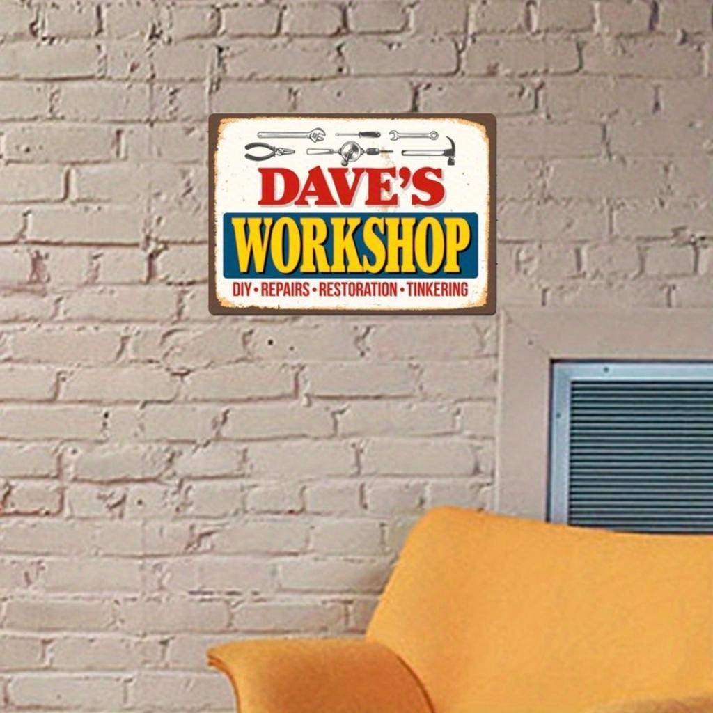 Custom Metal Tin Sign Decor for Garage Man Cave Workshop Man Cave Bar Pub Office Club Wall Art
