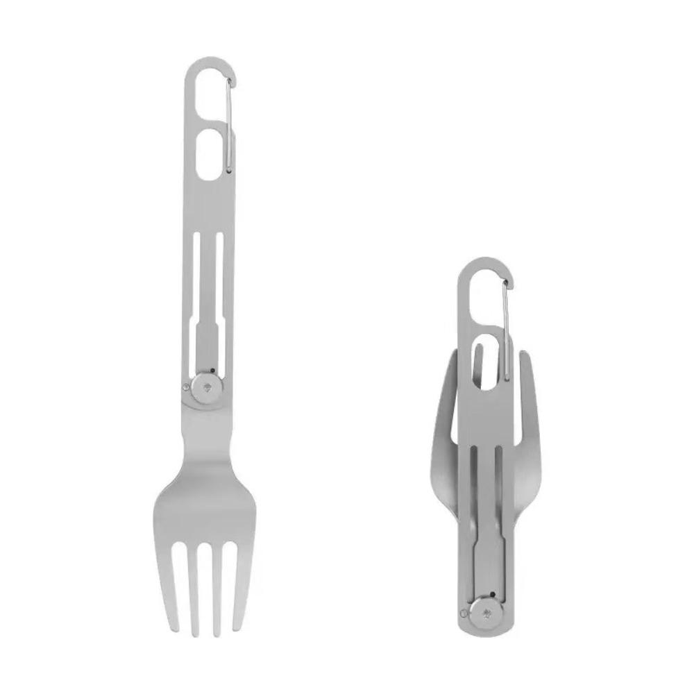 Reusable Folding Fork and Spoon Stainless Steel Travel Folding Spoon Camping Utensils  Camping Trip