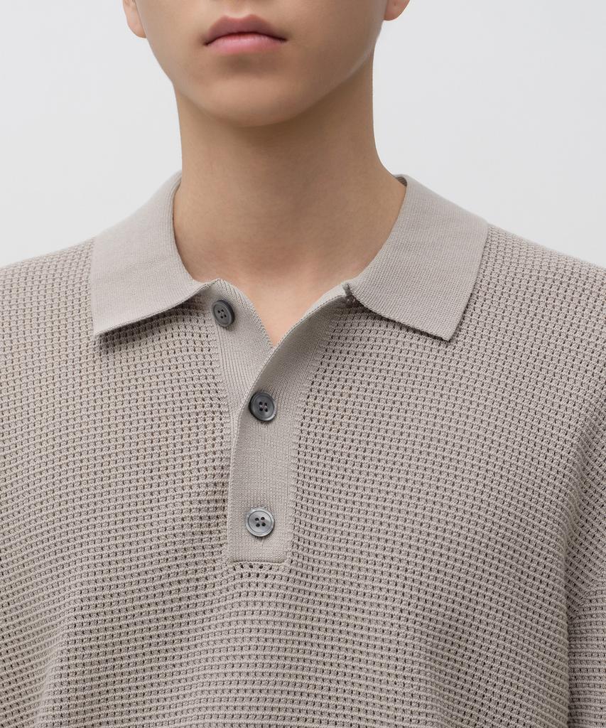 Musinsa Standard Crocheted Knitted Polo Shirt [Mushroom]