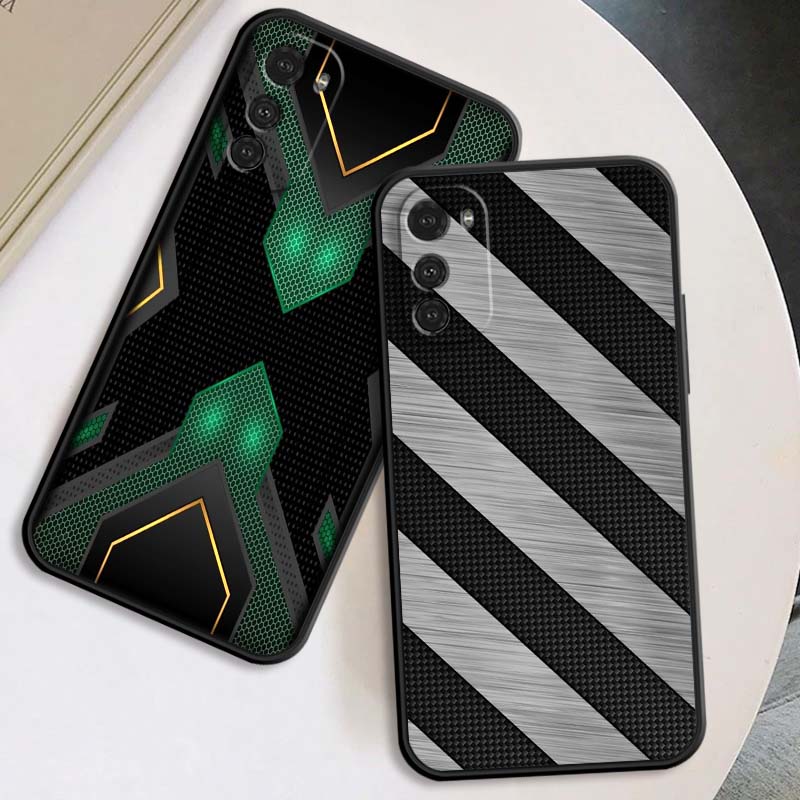 Carbon Fiber Pattern For Motorola G85 Edge 50 G24 G35 G14 G04 40 G72 G34 G G54 G13 G32 5G Black Phone Case