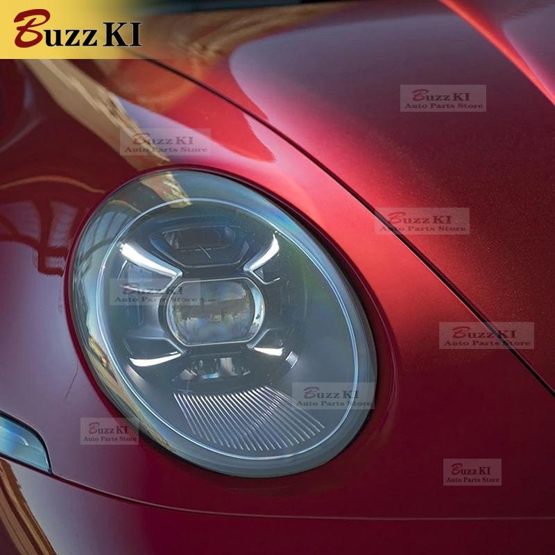 For Porsche 911 992 2 Pcs Car Headlight Protective Film Smoked Black Tint Wrap Transparent TPU Repair Sticker