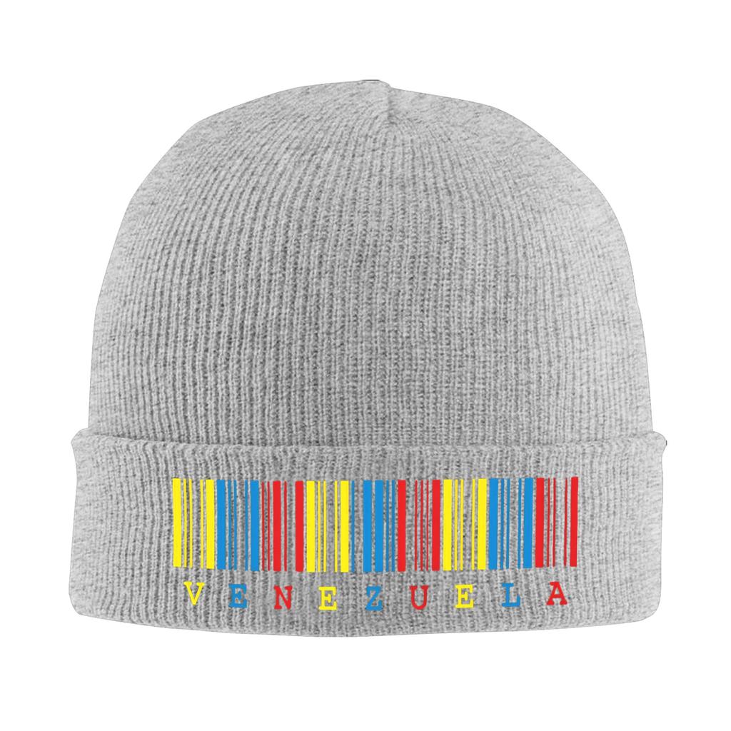 Venezuela Barcode Knitting Hat Casual Caps Unisex Women Kpop Beanie Hats Autumn Pattern Thermal Elastic Bonnet Hats