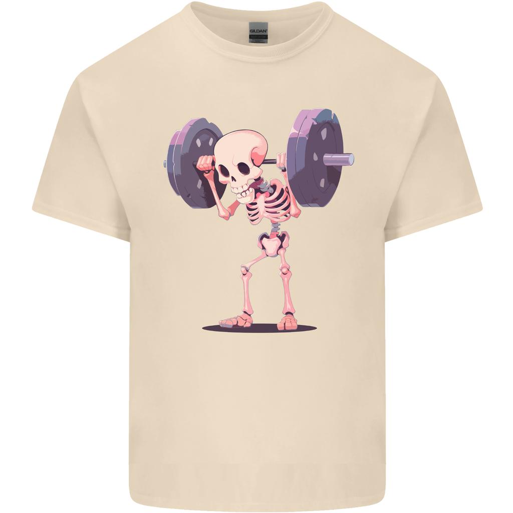 Gym Skeleton Bodybuilding Training Top Unisexs Light Cotton TShirt
