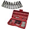 53Pcs Socket Ratchet Wrench Set with Bit Socket Set, Reversible Ratchet, Mechanics Tool Set for Automotive Repair