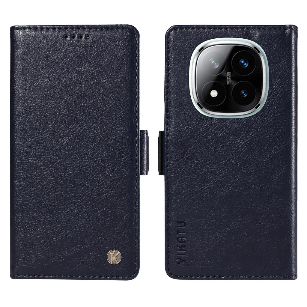 YIKATU YK-007 For Xiaomi Redmi Note 14 Pro+ 5G/Note 14 Pro 5G/Poco X7 5G Case Side Buckle PU Leather Phone Cover Litchi Texture