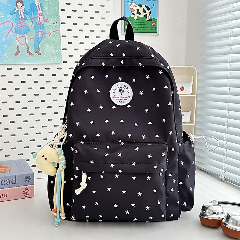 Schoolbag Japanese ins Small fresh and sweet schoolbag Fashion versatile Middle school student backpack Large capacity lightweight backpack