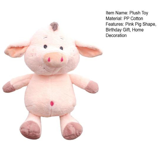 Cartoon Pig Plush Toy Stuffed Pink Pig Plushie Simulation Animal Doll Home Living Room Bedroom Decoration Boys Girls Birthday Gift