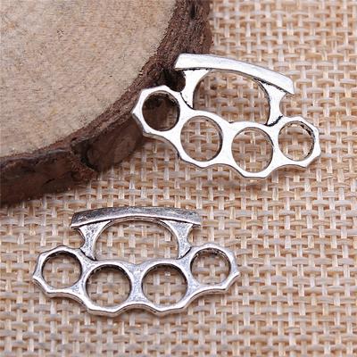 20 Bucăți 24*14mm Knuckle Duster Pandantive pentru Realizarea Bijuteriilor Coliere Brelocuri Cercei Accesorii DIY Handmade Angrosist